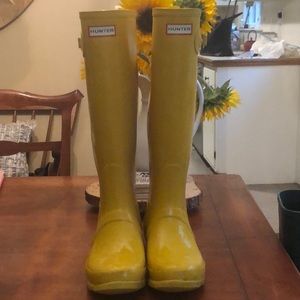 Yellow Hunter Rain Boots